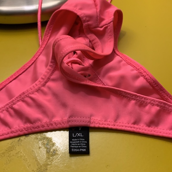 Envy Mens Lace up thong L Pink - Picture 4 of 7